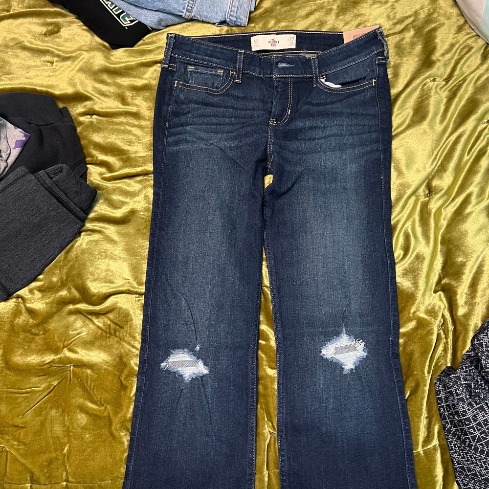 Dark wash Hollister boot cut jeans